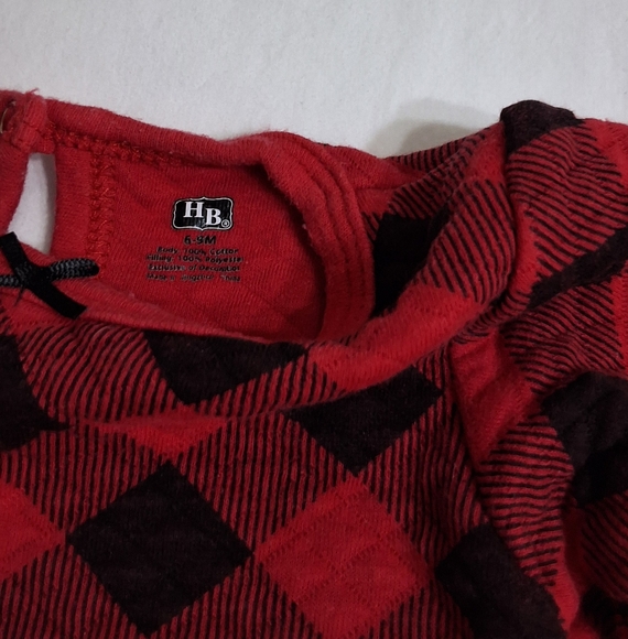 Hudson Baby Girl Black & Red Buffalo Plaid Quilted Cotton Dress, 6-9 Months - Picture 3 of 3